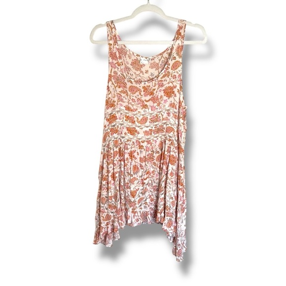 Free People Voile and Lace Trapeze Mini Dress Size Medium - Picture 1 of 5